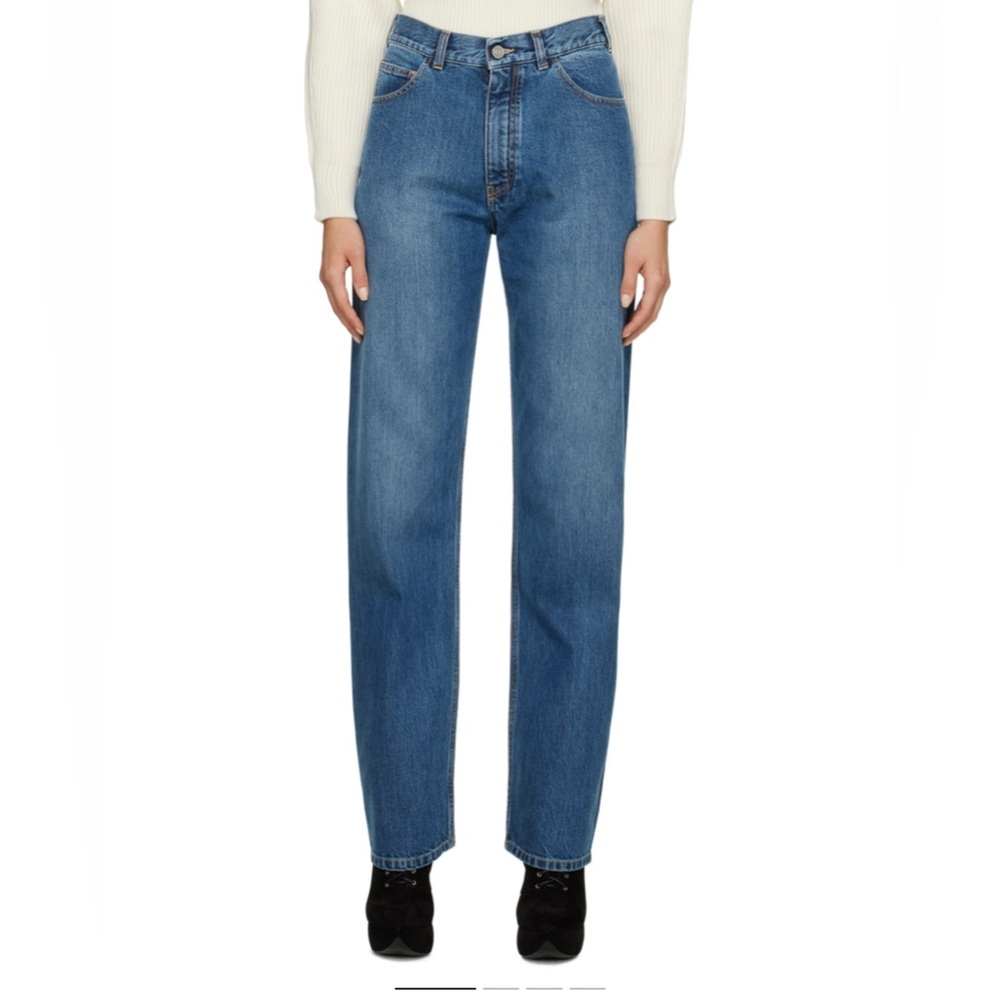 Alaia Acid-Wash High-Rise Jeans